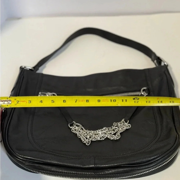 Vintage Large HALOGEN Soft Pebbled Leather Hobo Bag Handbag - Picture 10 of 11